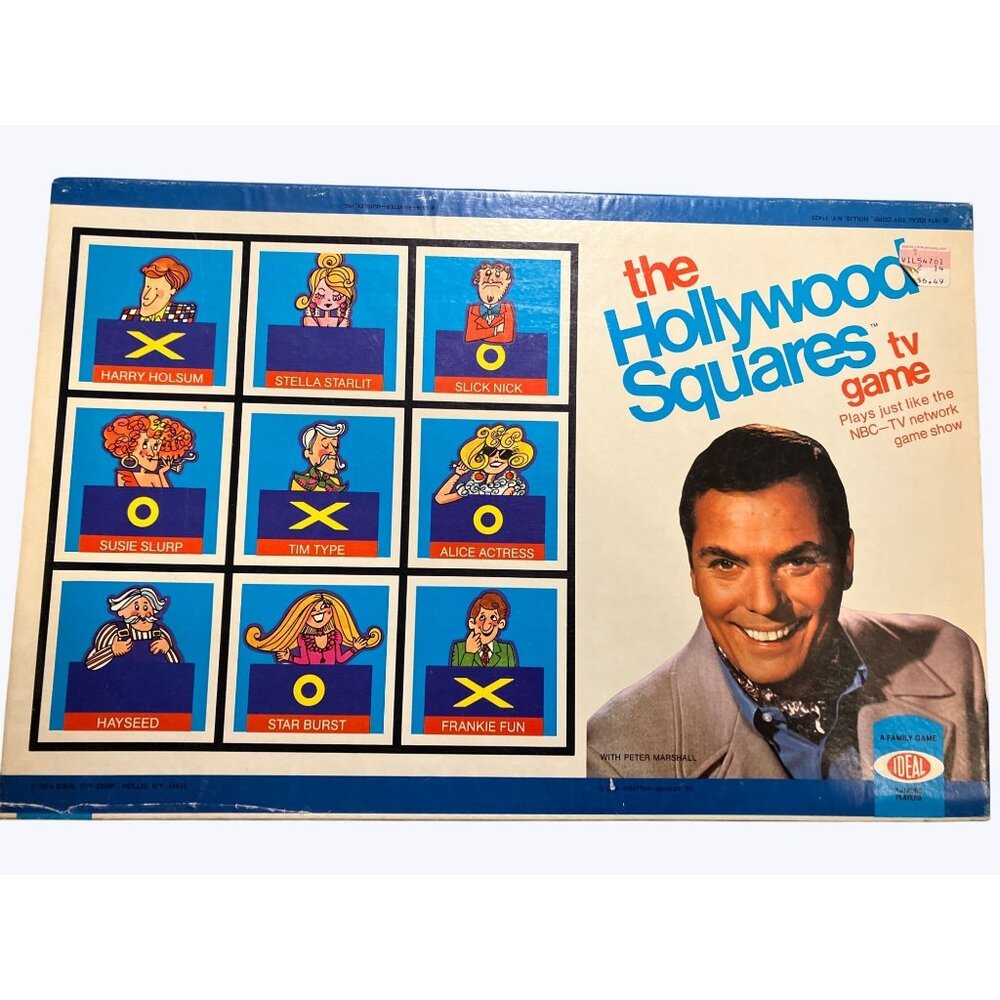 The Hollywood Squares TV Game Ideal 1974  A Family Game For 3+ Players Complete